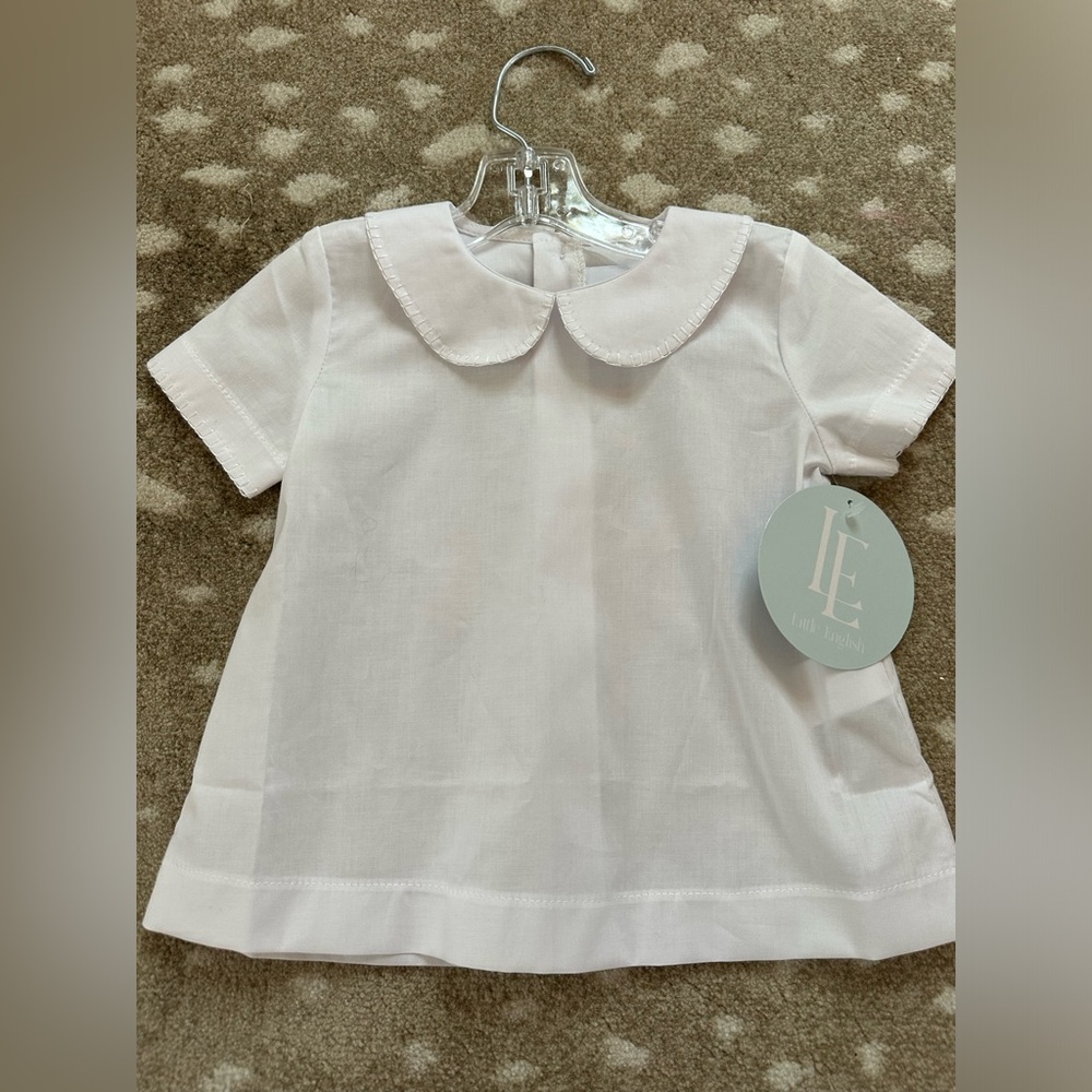 NWT Little English short sleeve peter pan top